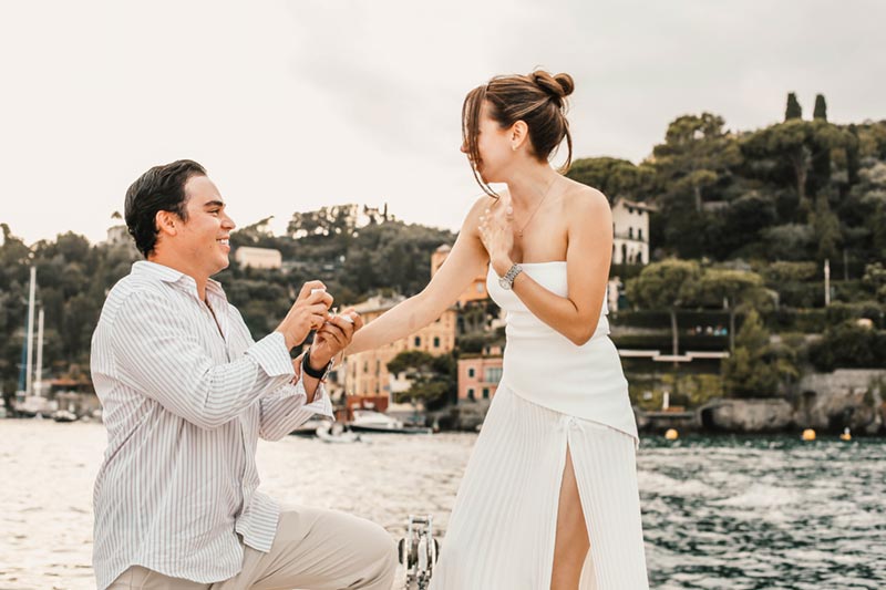 Demande en mariage à Portofino